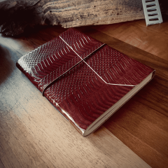 Konyak Rengi El Yapımı Deri Defter-M