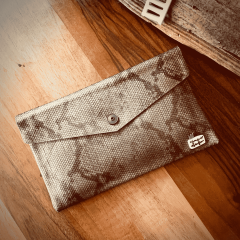 Piton Baskılı Deri Clutch