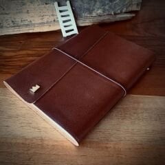 Konyak Kahve Deri Defter- L