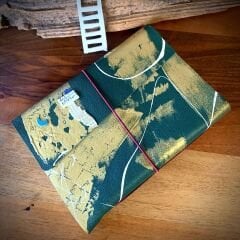 Petrol Yeşili Abstact Deri Defter- L