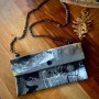 Vizon Rengi Gerçek Deri Clutch