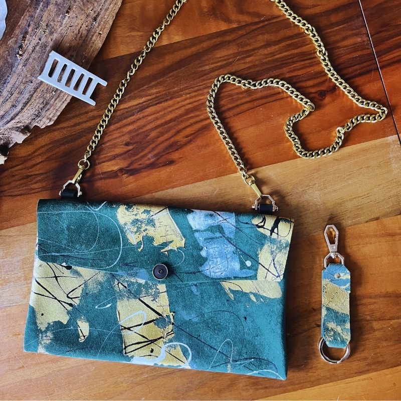 Yeşil Güderi Çanta