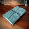 Turkuaz El yapımı Deri Defter