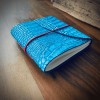 Turkuaz Kroko El Yapımı Deri Defter