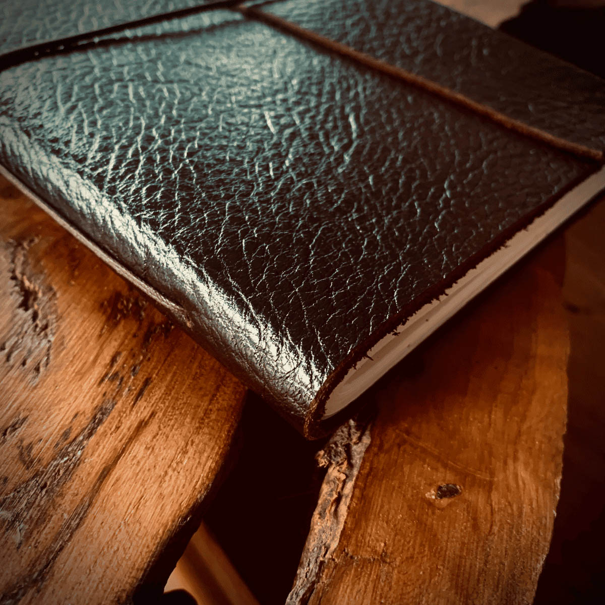 Bitter El Yapımı Deri Defter- L