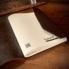 Haki Rengi El Yapımı Deri Defter- L