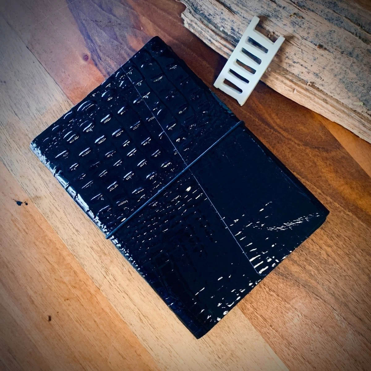 Krokodil Baskılı Deri Defter