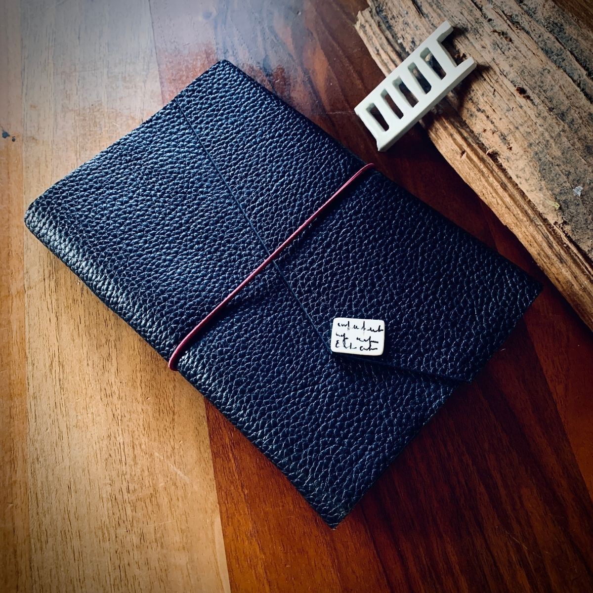 Lacivert Deri Defter - L