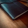 Siyah El Yapımı Deri Defter-L